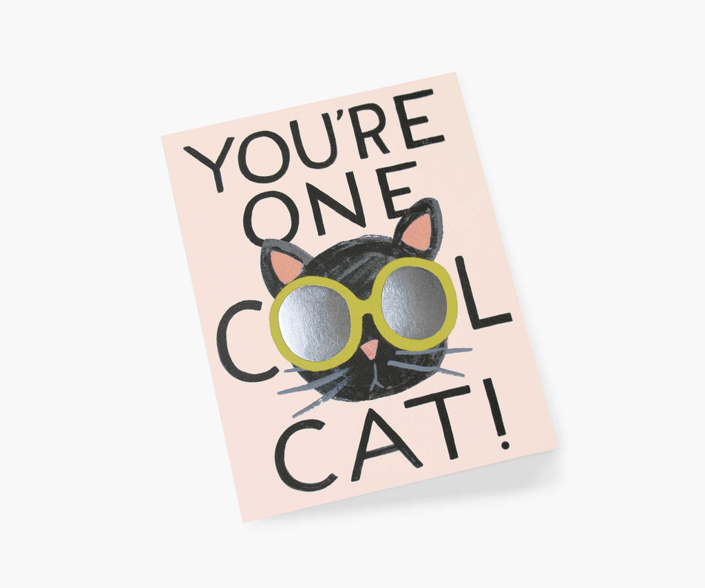 Cool Cat Love & Friendship Card - Single Card