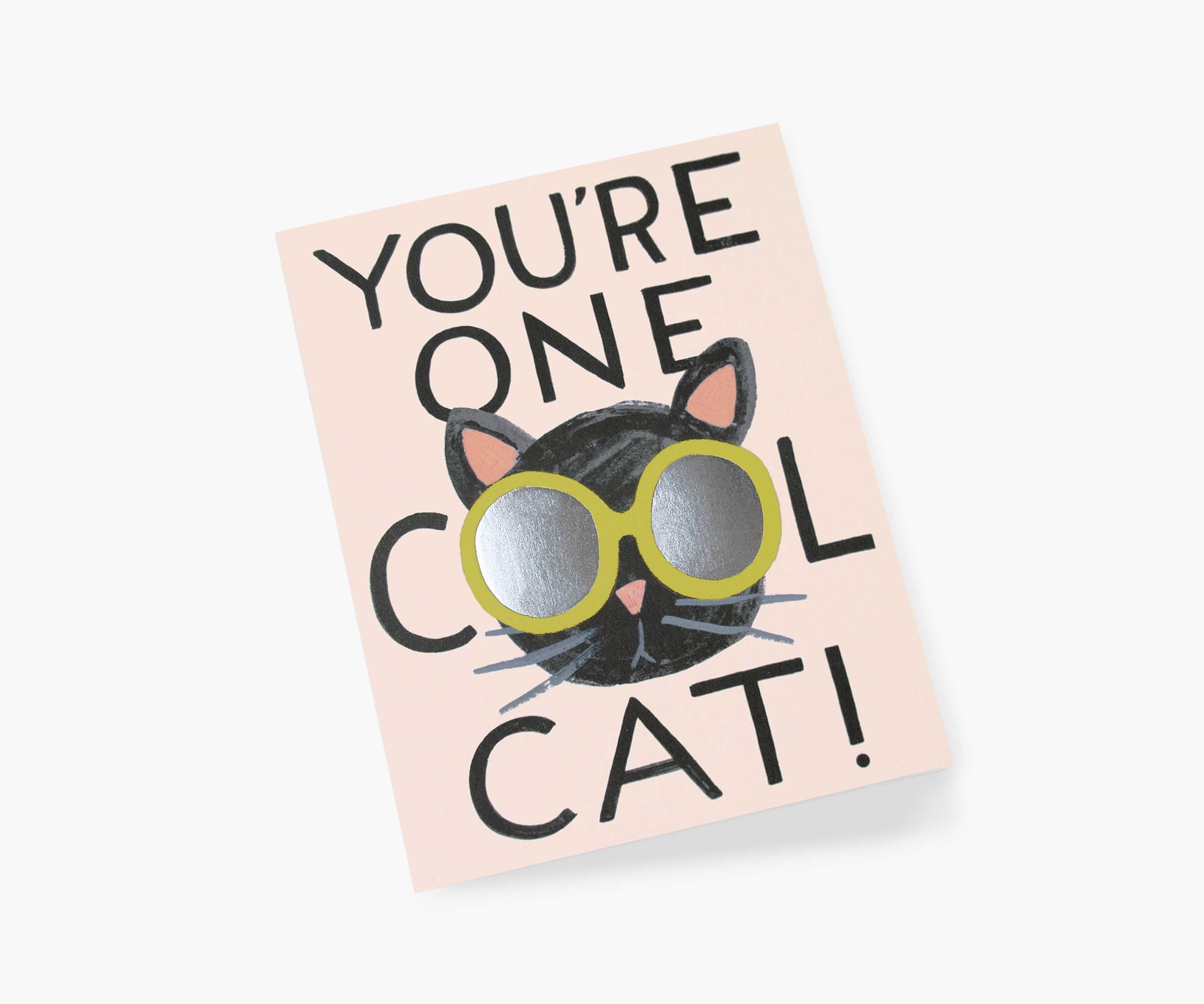 Cool Cat Love & Friendship Card - Single Card