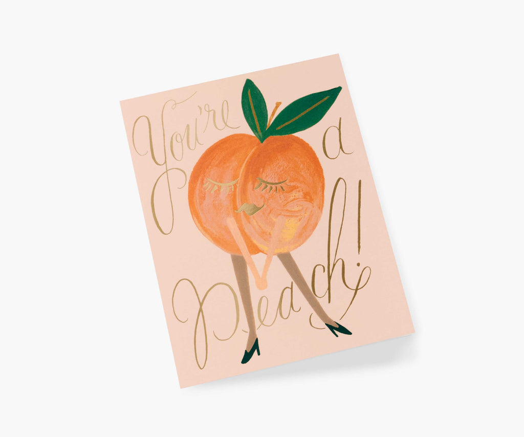You're a Peach Love & Friendship Card - Single Card