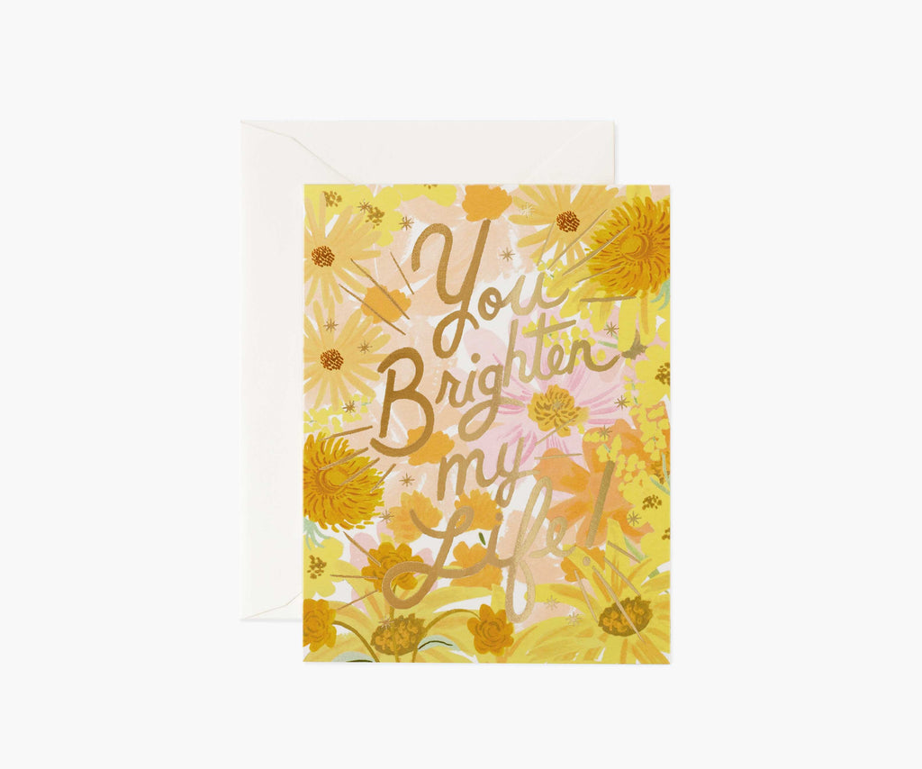 You Brighten My Life Love & Friendship Card - Single Card