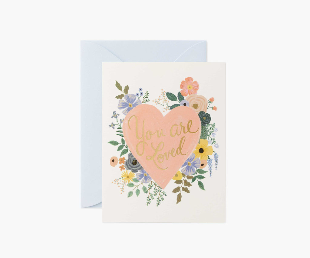 You Are Loved Heart Love & Friendship Card - Single Card