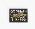 Go Get 'Em Tiger Encouragement Card - Single Card