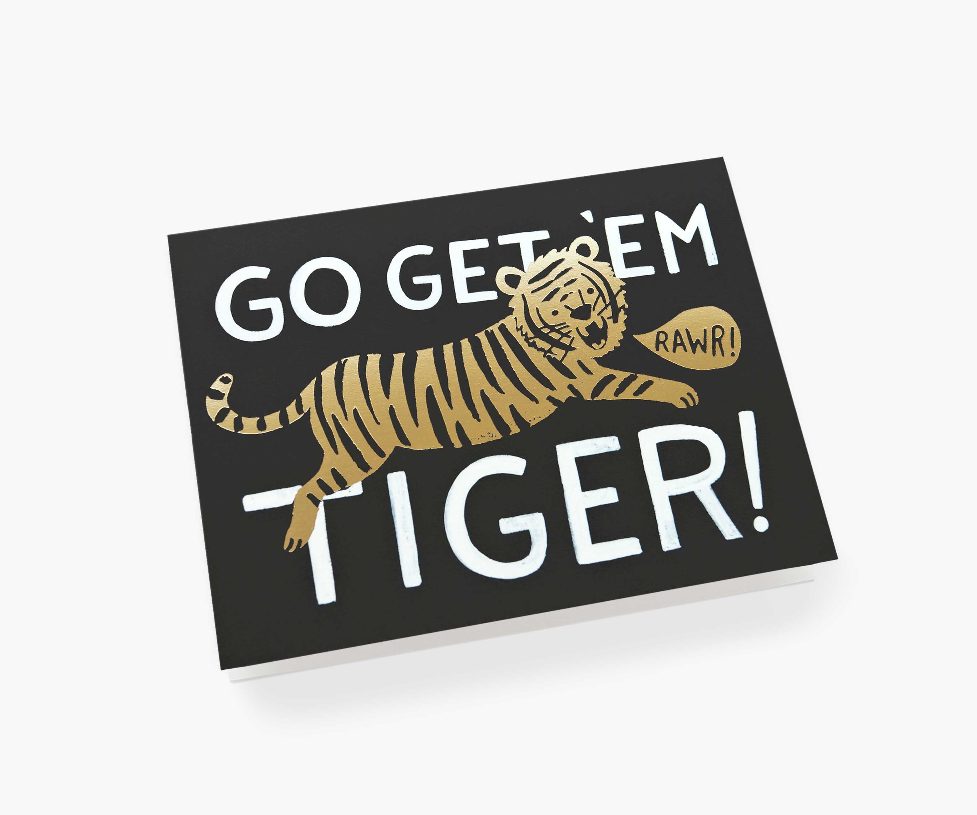 Go Get 'Em Tiger Encouragement Card - Single Card