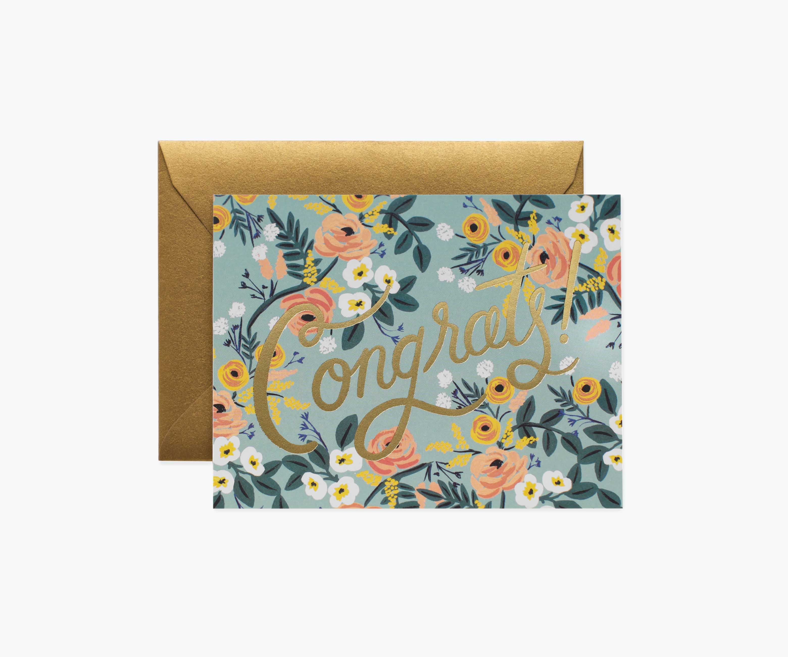 Blue Meadow Congrats Card - Single Card