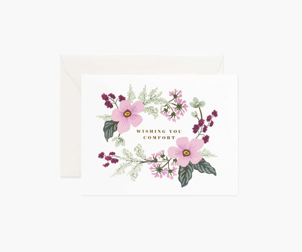 Wishing You Comfort Bouquet Sympathy Card - Single Card
