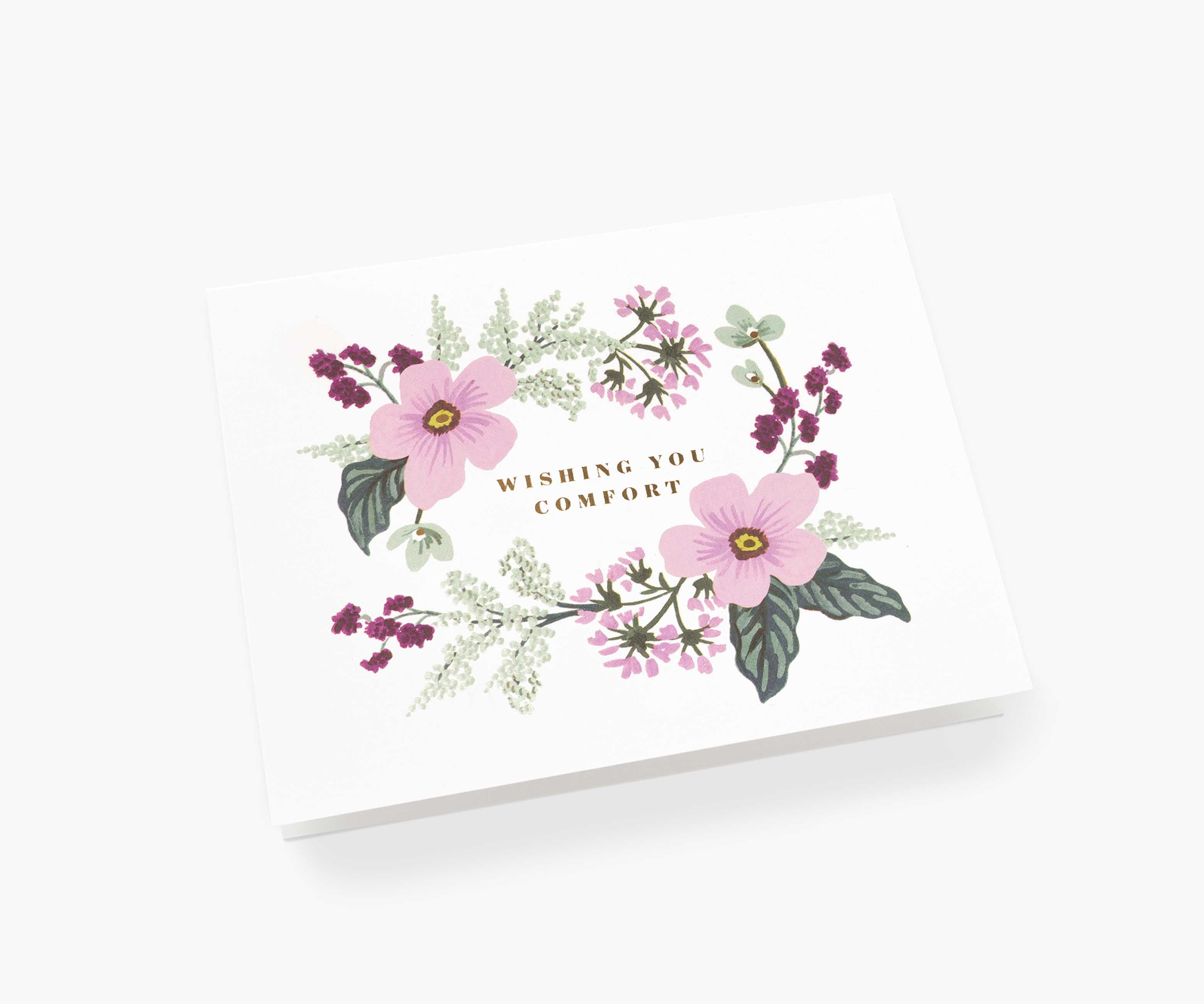 Wishing You Comfort Bouquet Sympathy Card - Single Card