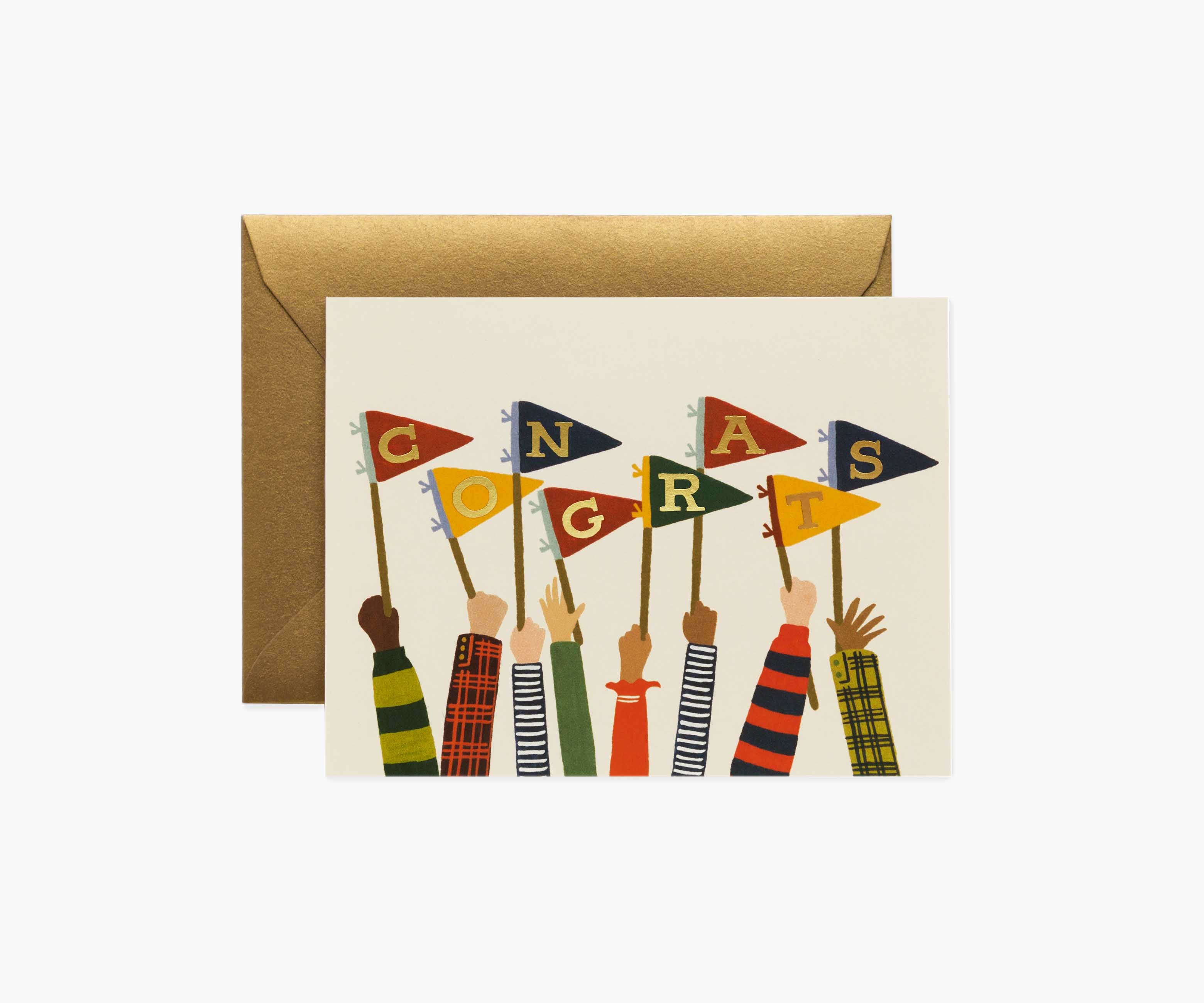 Congrats Pennants Congrats Card - Single Card