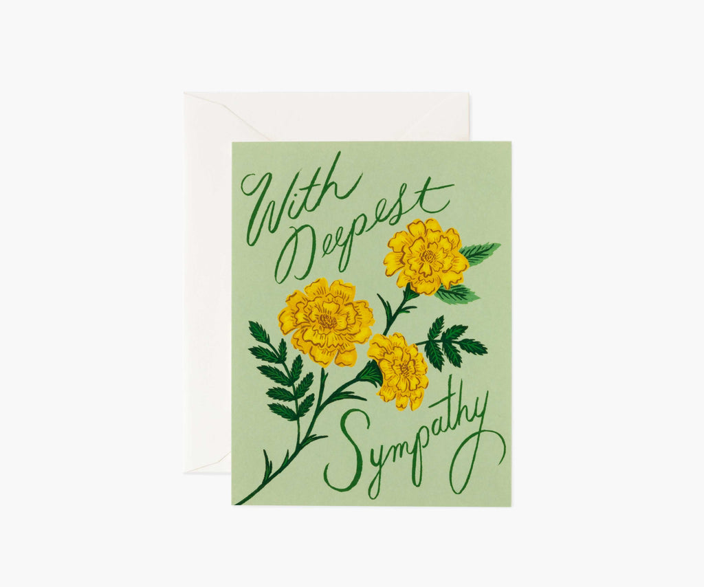 Marigold Sympathy Card - Single Card