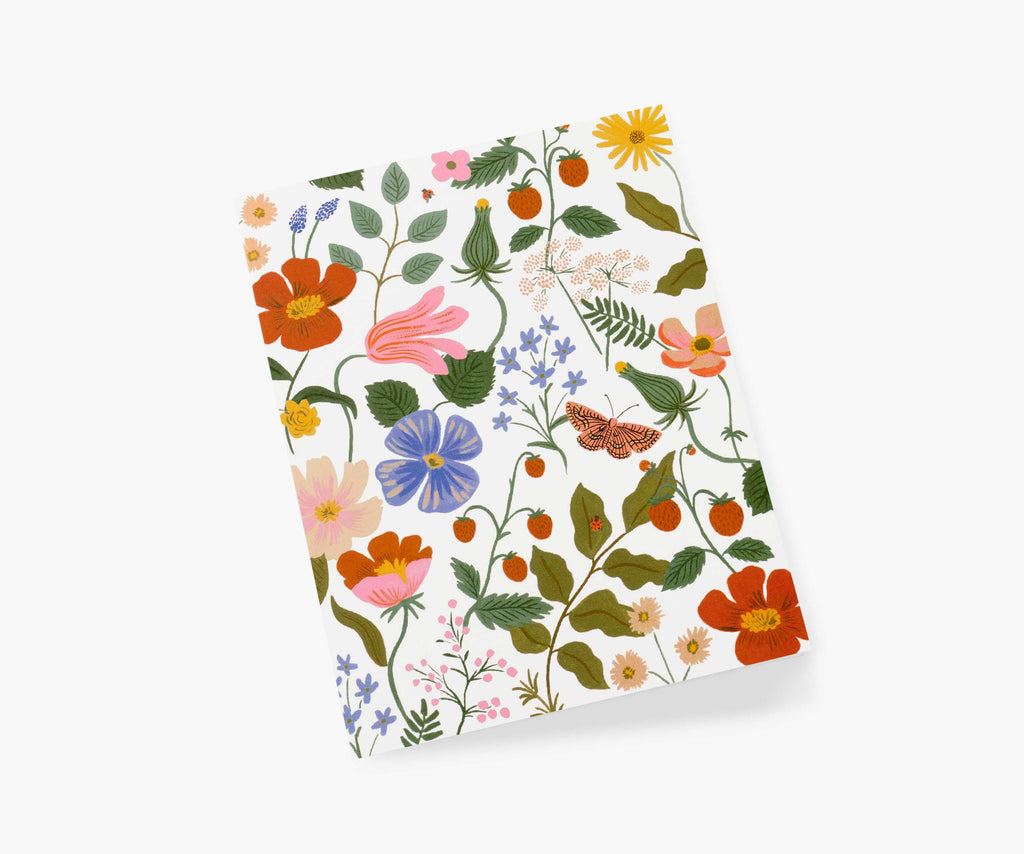 Strawberry Fields Cream Everyday Card - Single Card