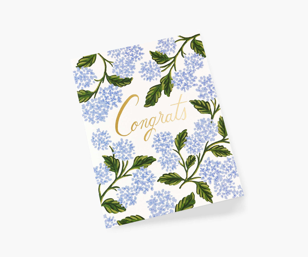 Hydrangea Congrats Card - Single Card