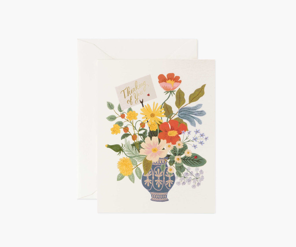 Thinking of You Bouquet Sympathy Card - Single Card