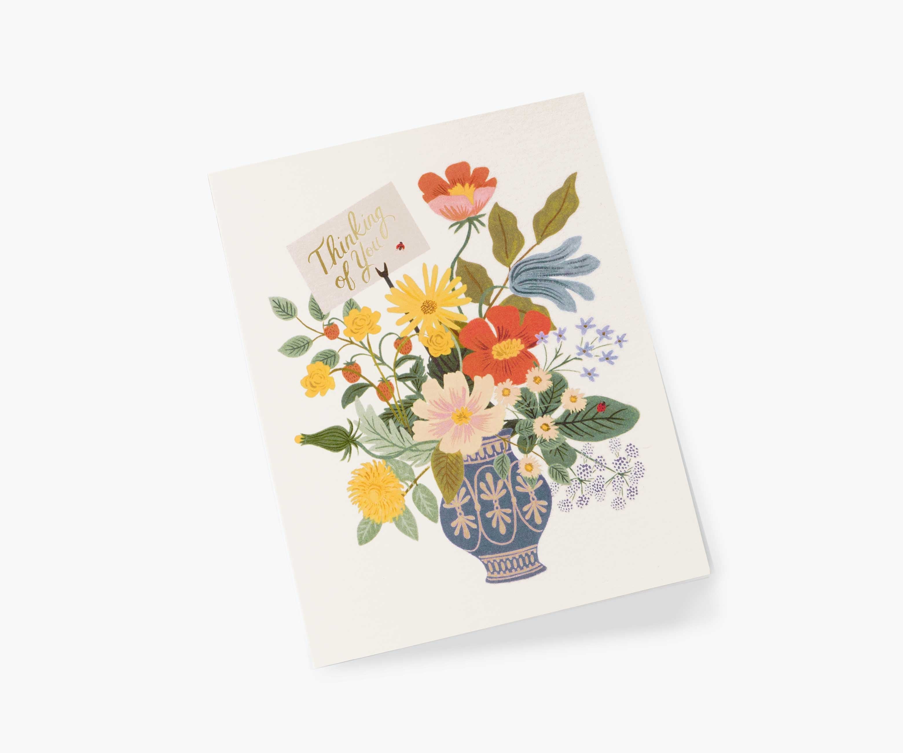 Thinking of You Bouquet Sympathy Card - Single Card