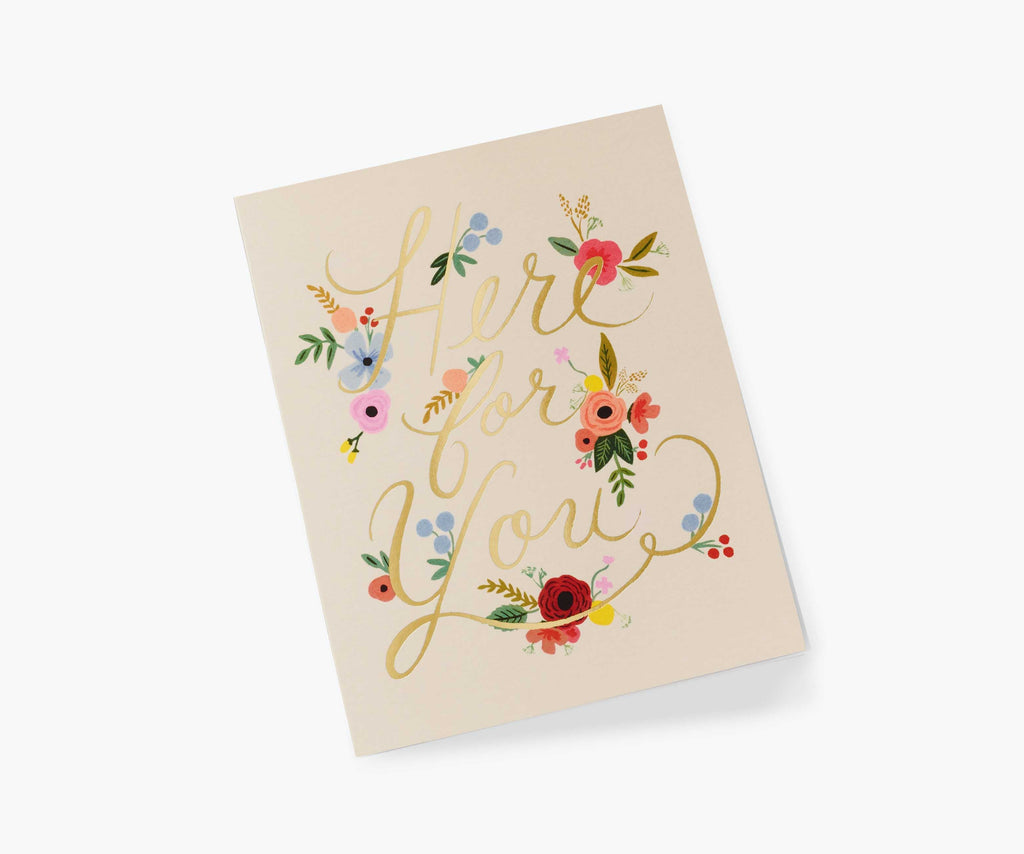 Floral Here for You Sympathy Card - Single Card