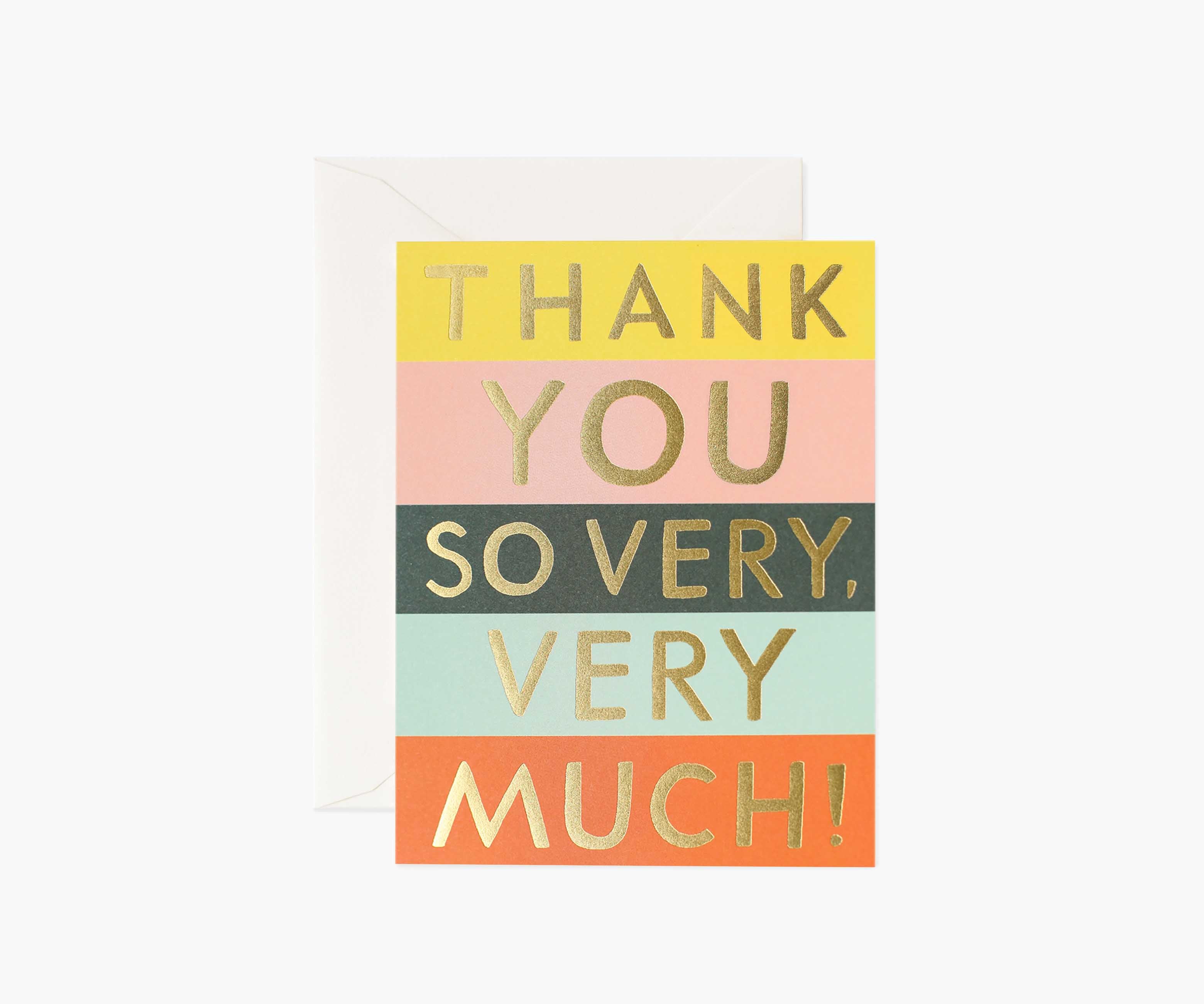 Color Block Thank You Card - Single Card