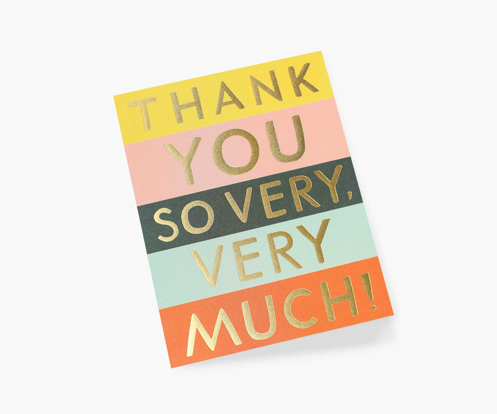 Color Block Thank You Card - Single Card