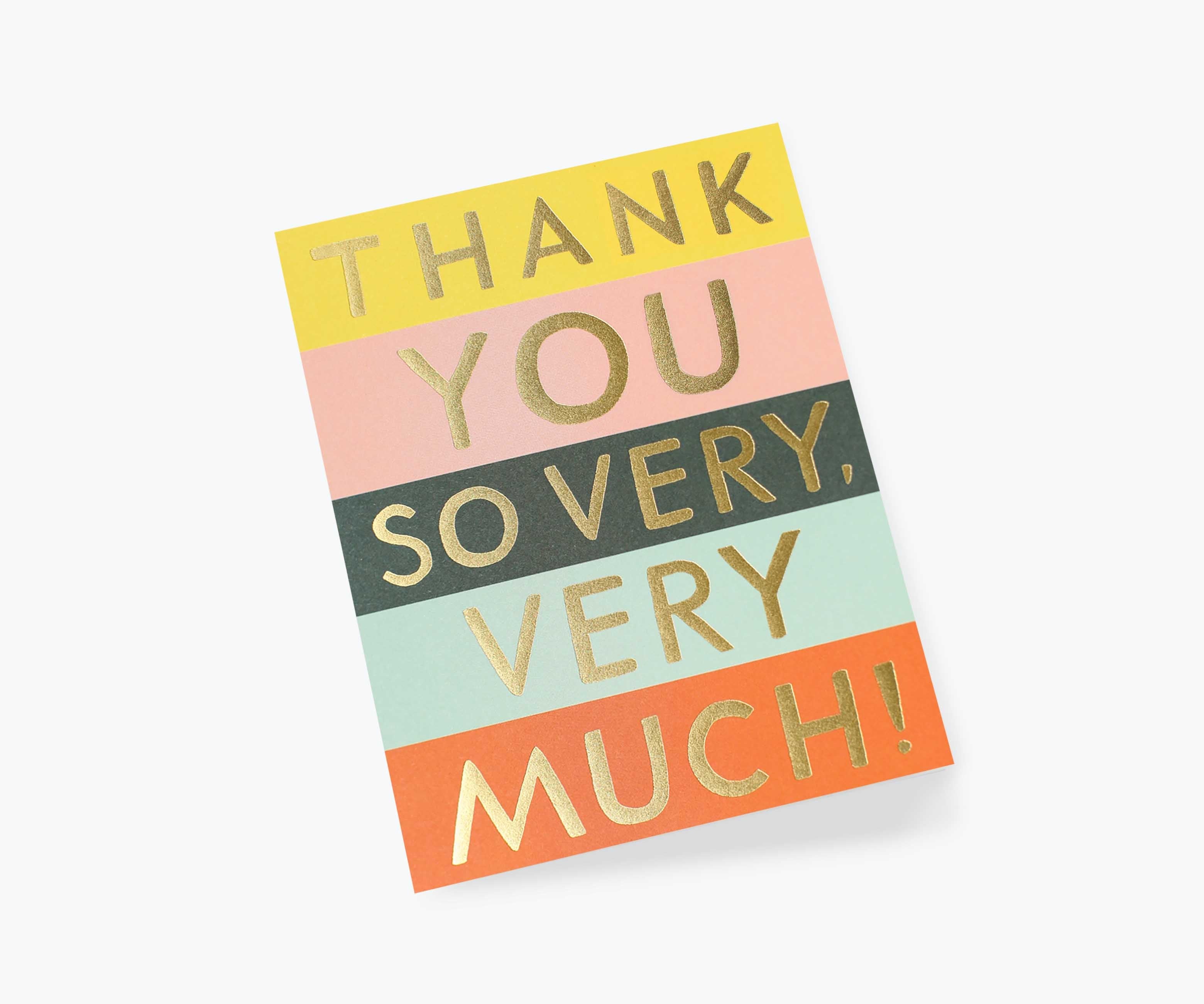 Color Block Thank You Card - Single Card