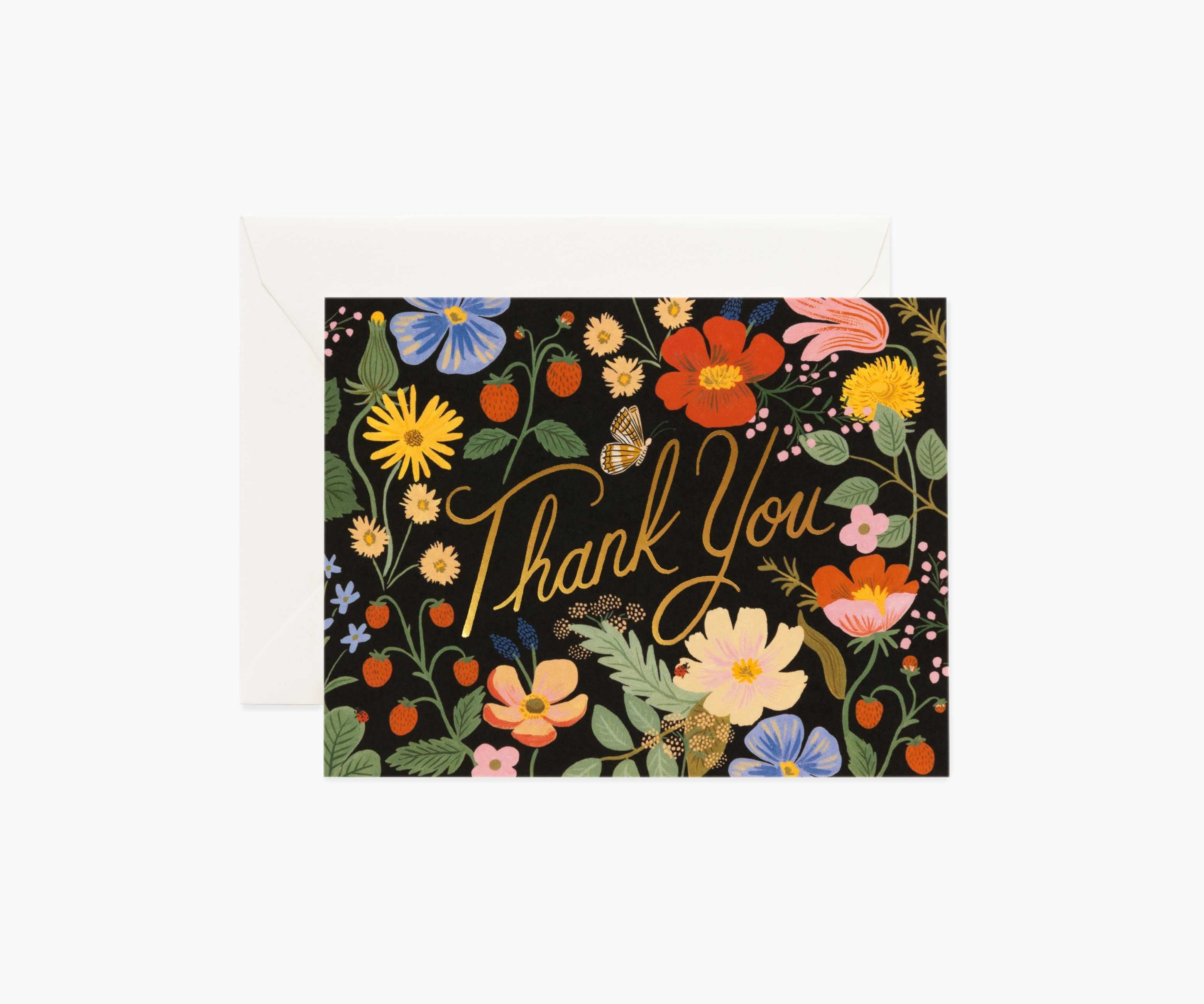 Strawberry Fields Thank You Card - Single Card