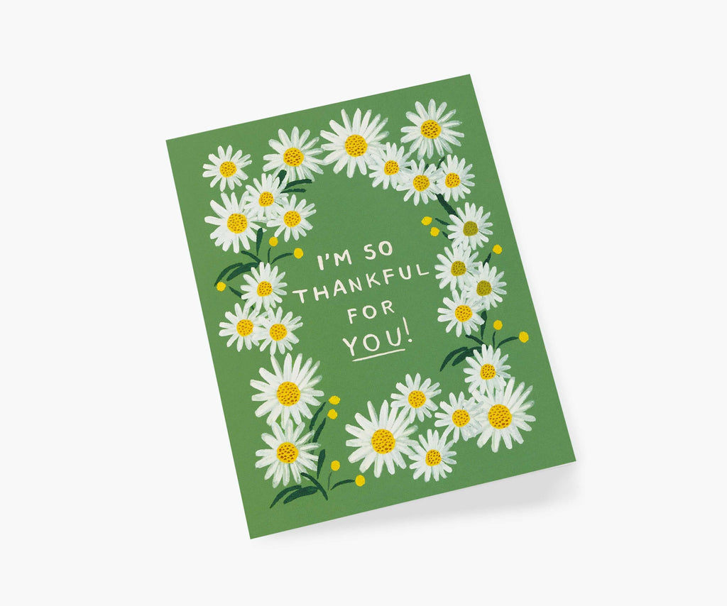 Daisies Thankful for You Thank You Card - Single Card