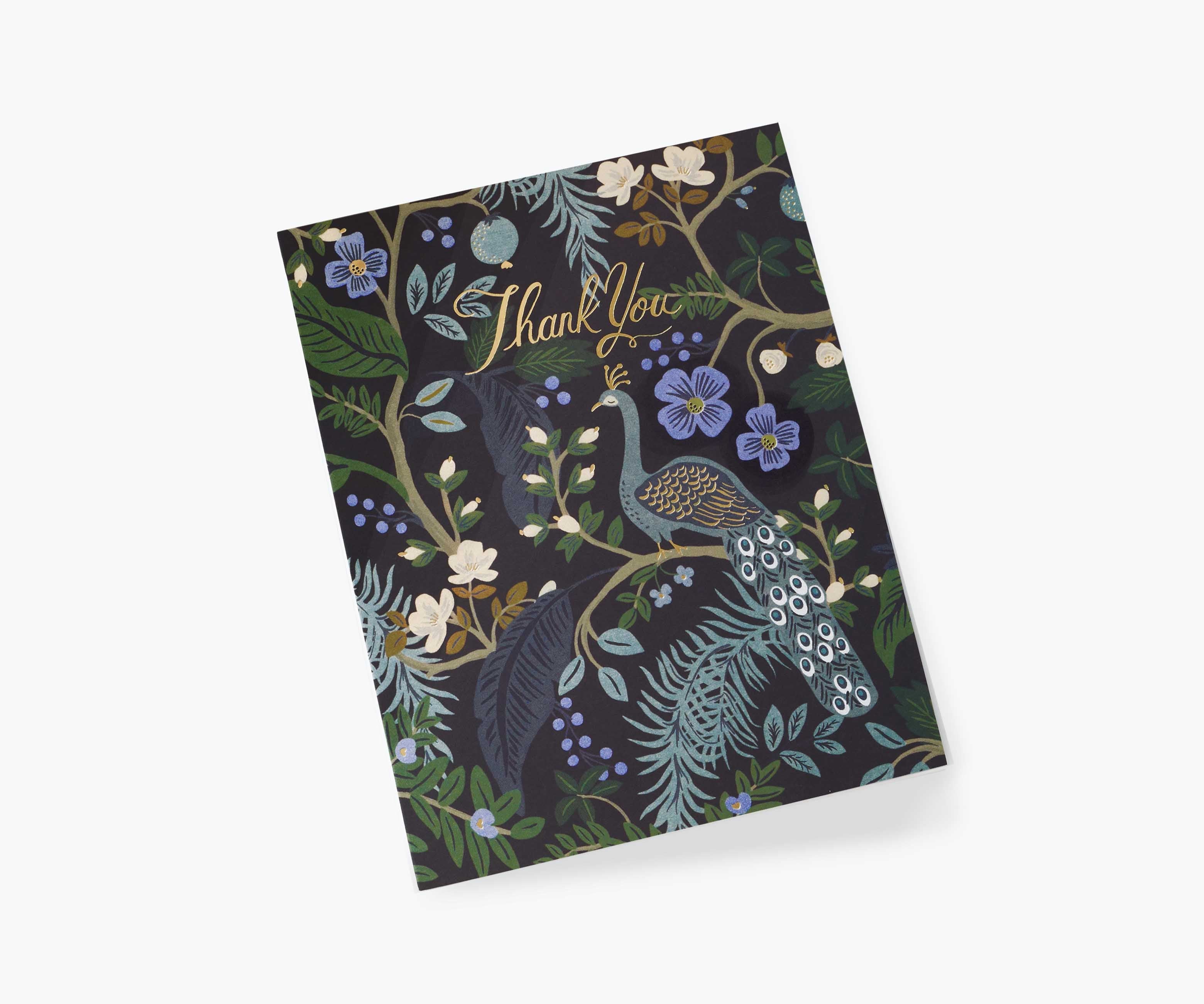 Peacock Thank You Card - Single Card