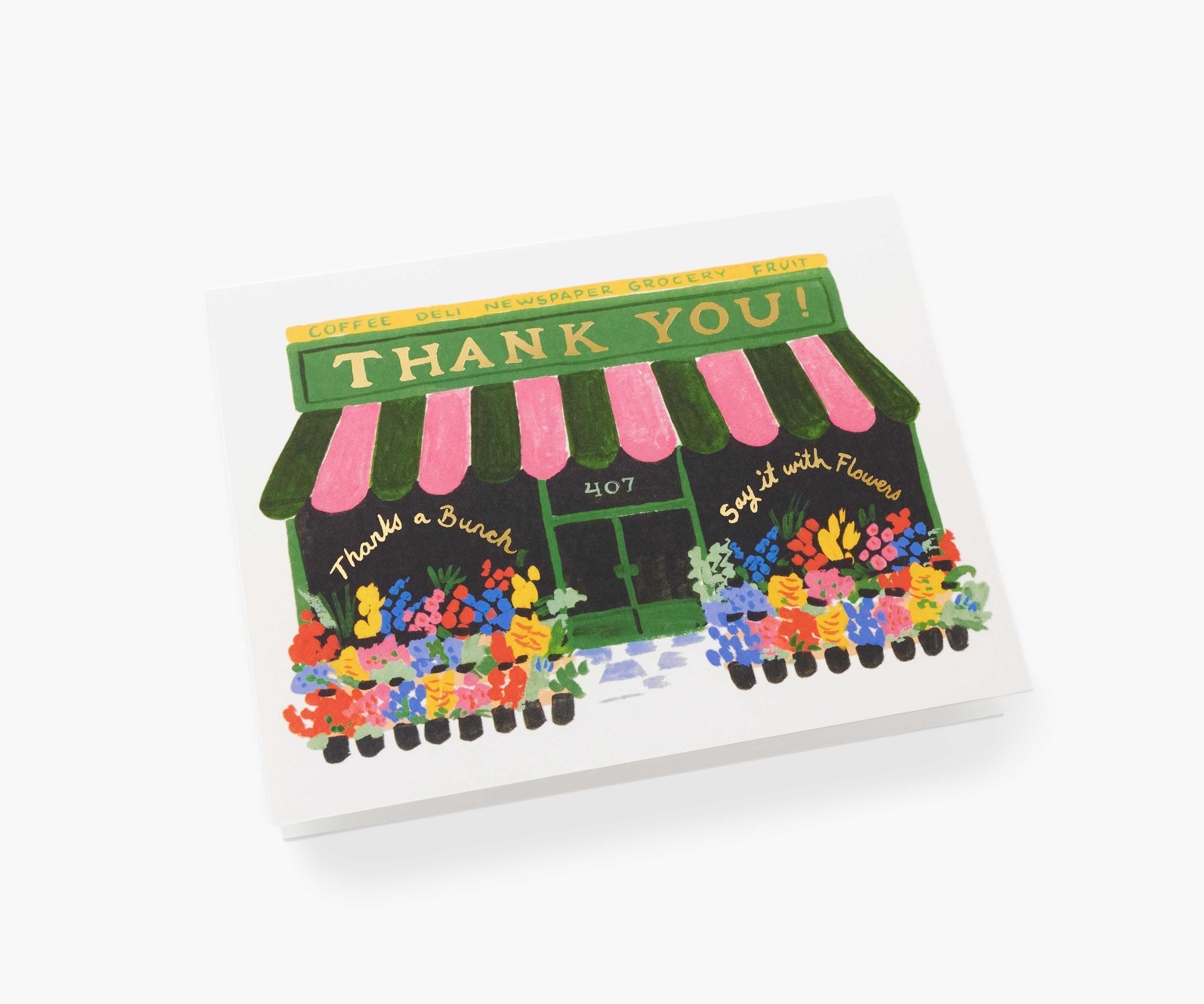 Flower Shop Thank You Card - Single Card