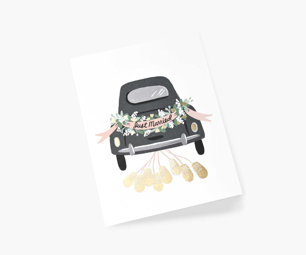 Just Married Wedding Card - Single Card