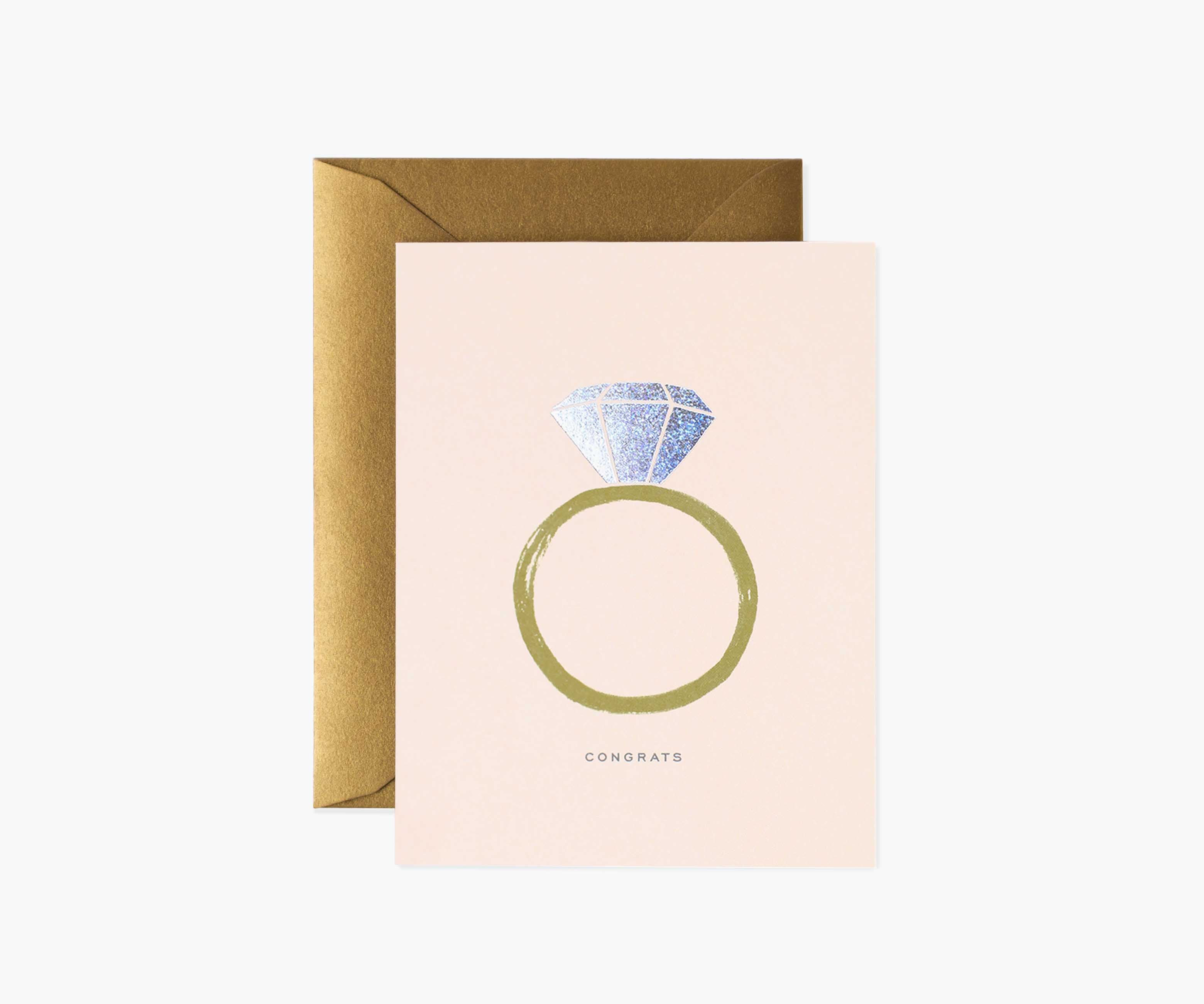 Congrats Engagement Wedding Card - Single Card