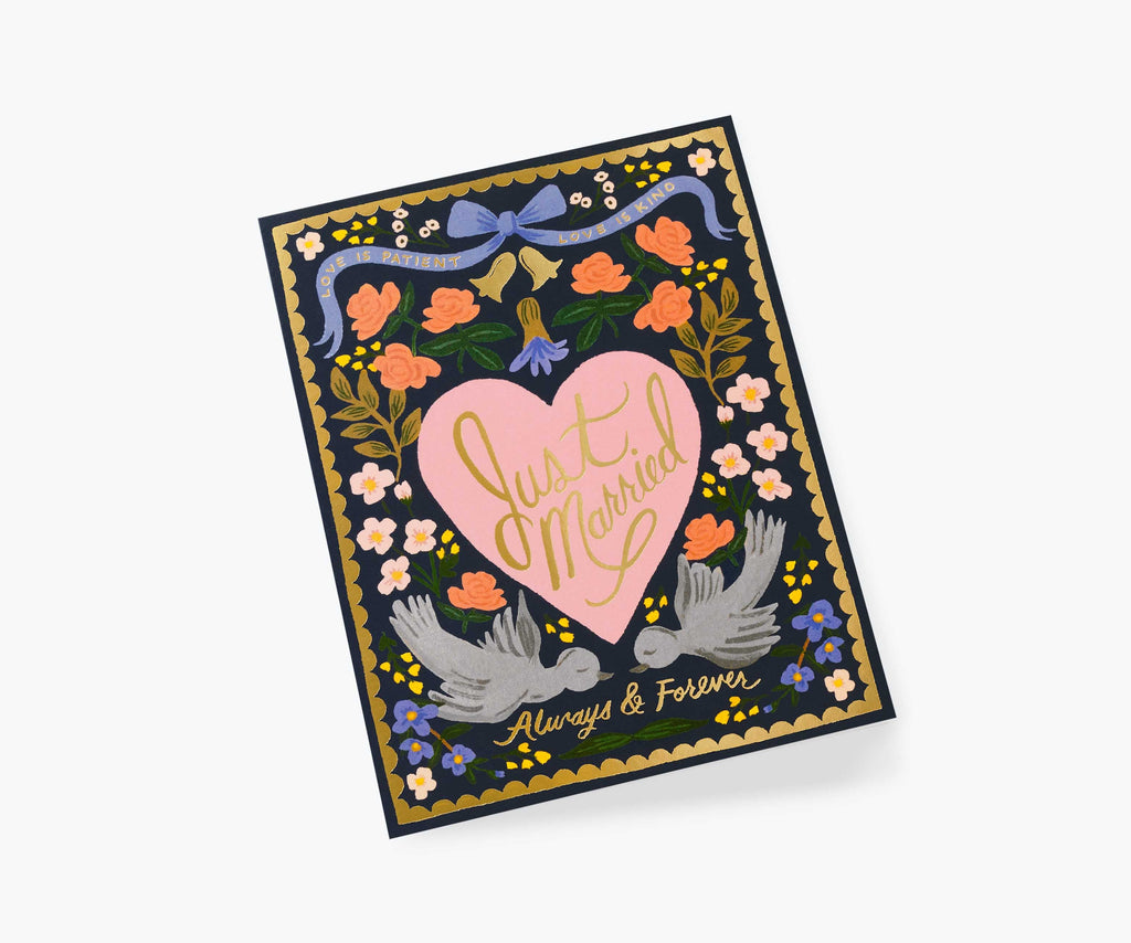 Love Birds Wedding Card - Single Card