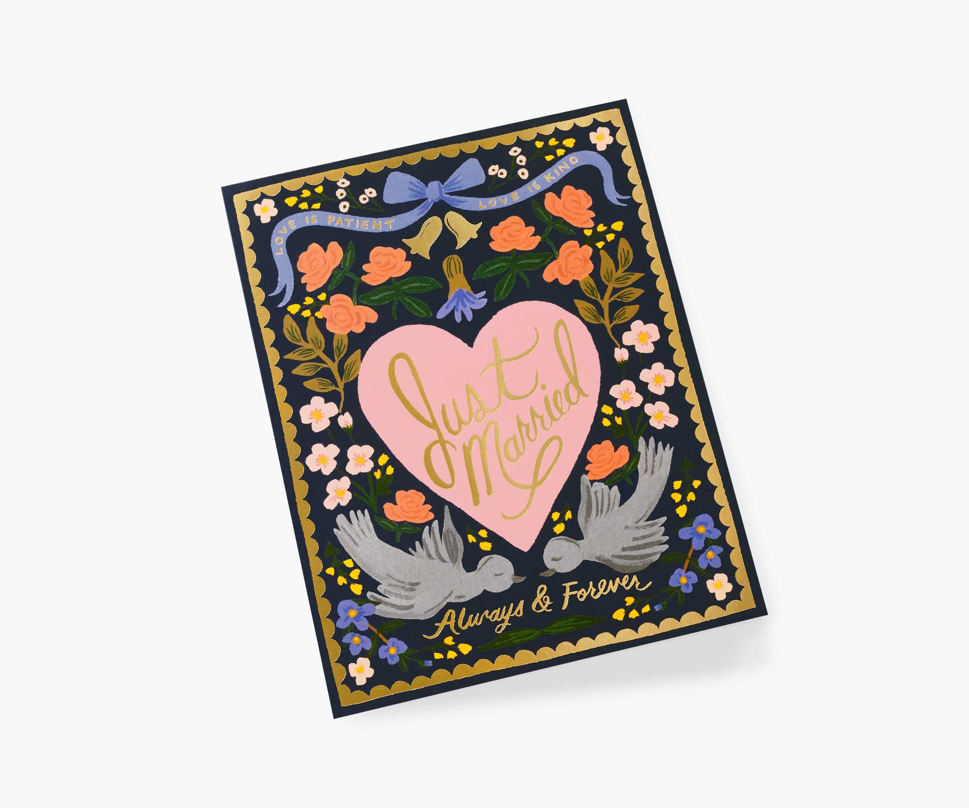 Love Birds Wedding Card - Single Card