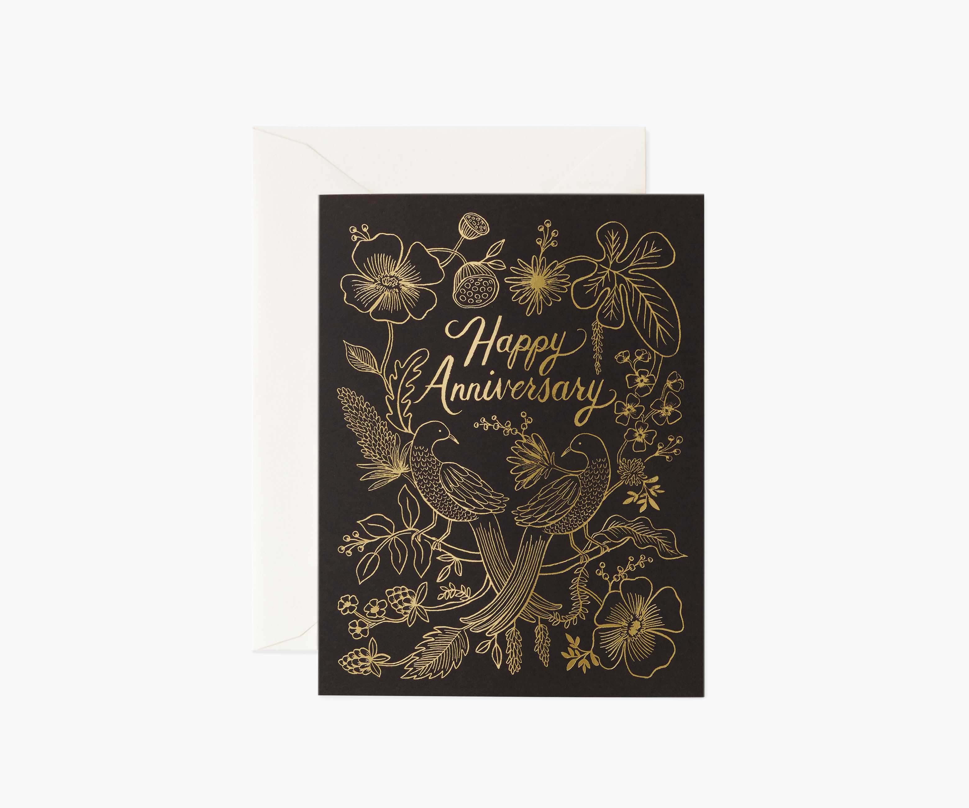 Love Birds Anniversary Card - Single Card