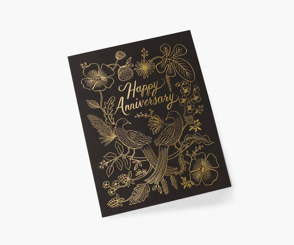 Love Birds Anniversary Card - Single Card