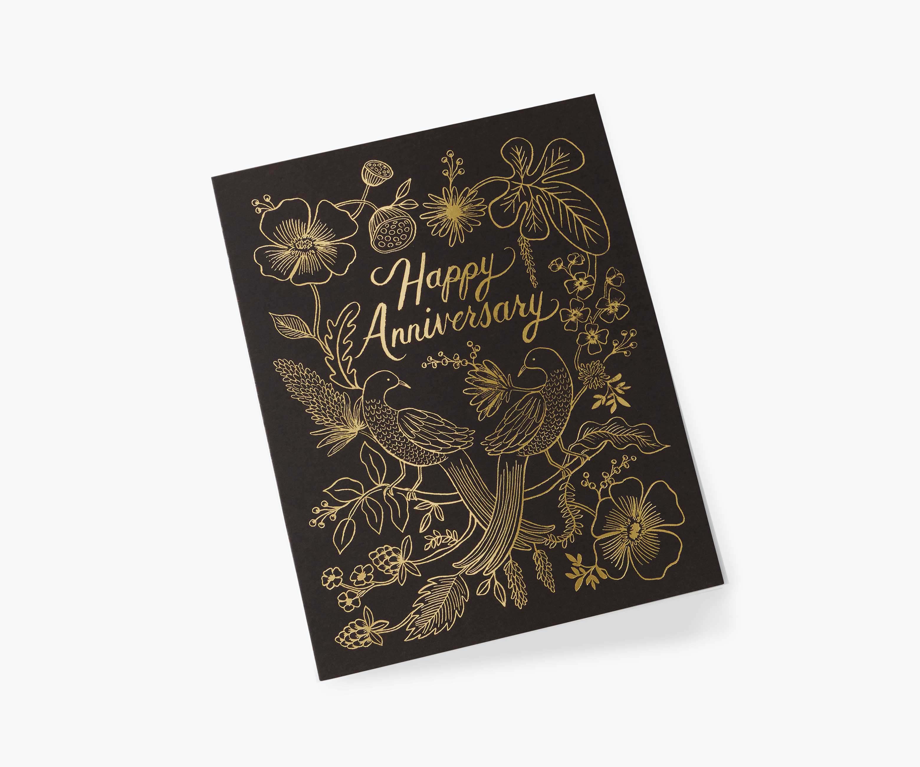 Love Birds Anniversary Card - Single Card