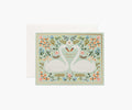 Always & Forever Swans Wedding Card - Single Card