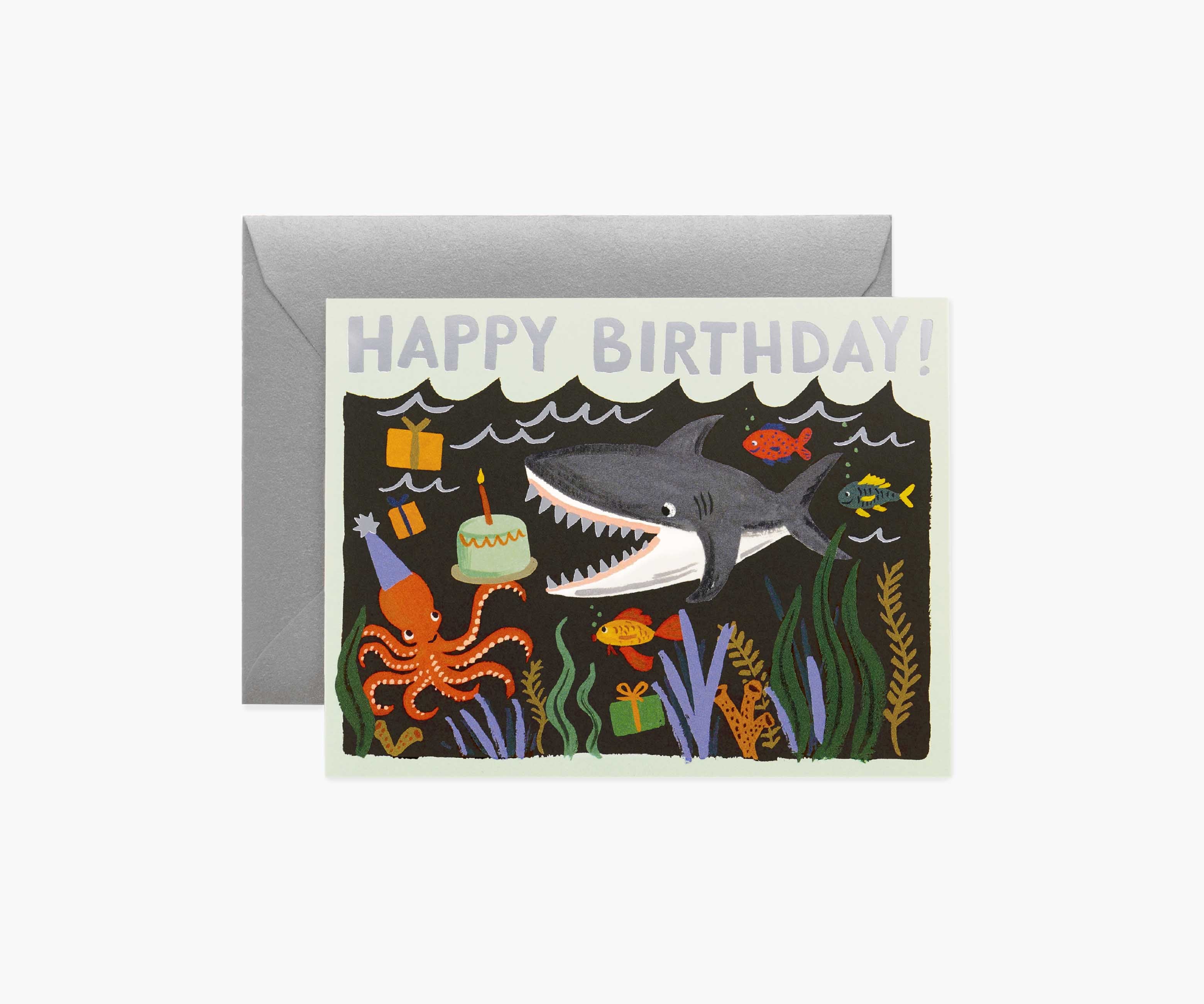 Shark Birthday Card - Single Card
