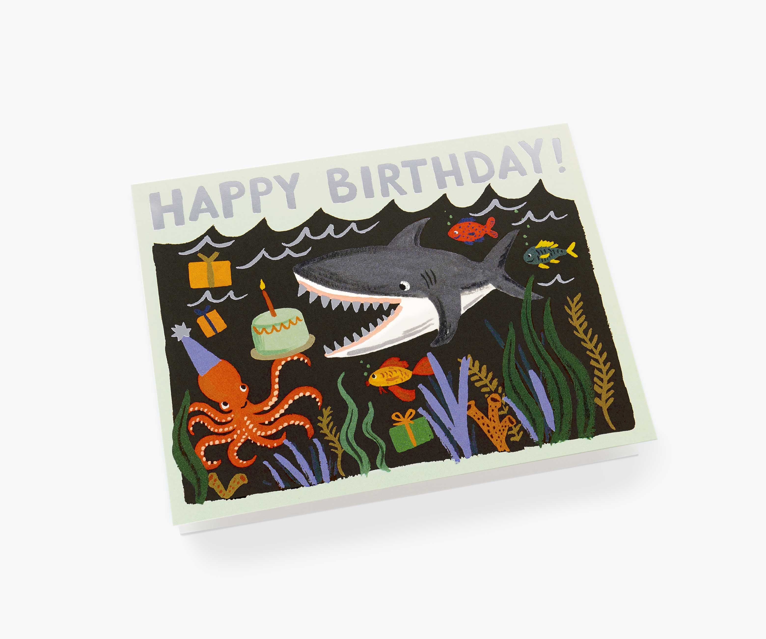 Shark Birthday Card - Single Card