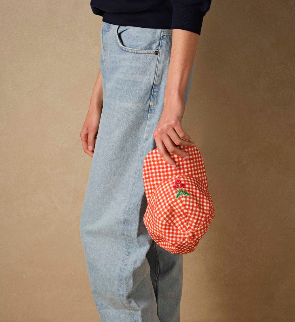 Baseball Cap - Gingham Cherries