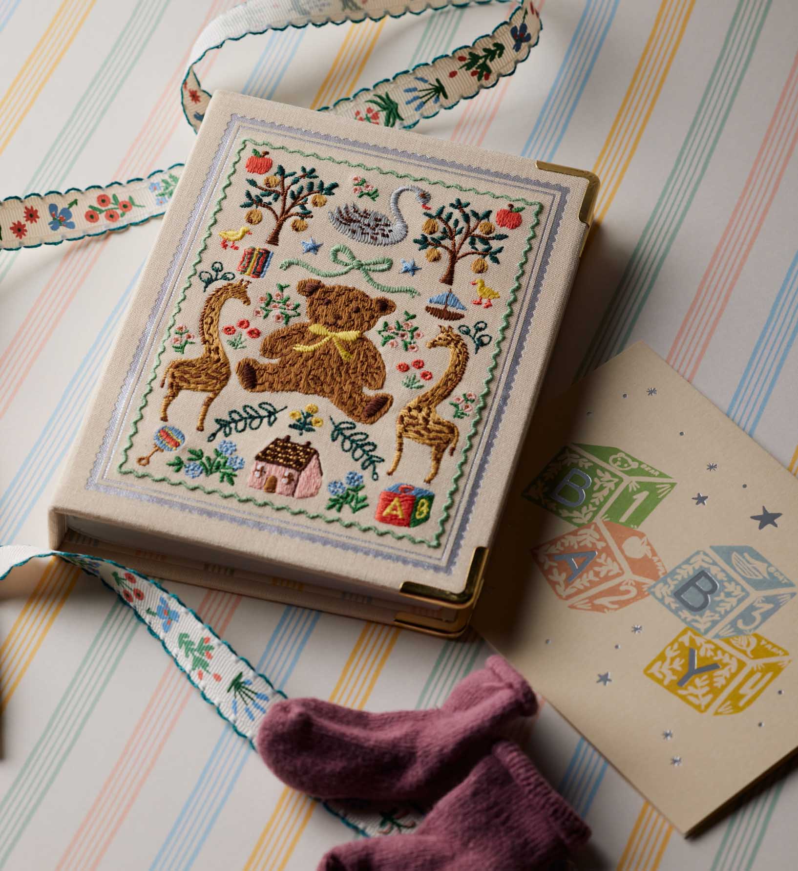 Embroidered Small Photo Album - Storybook