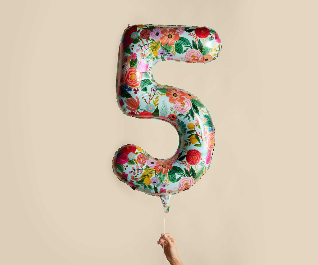 Numbered Foil Balloon - Garden Party