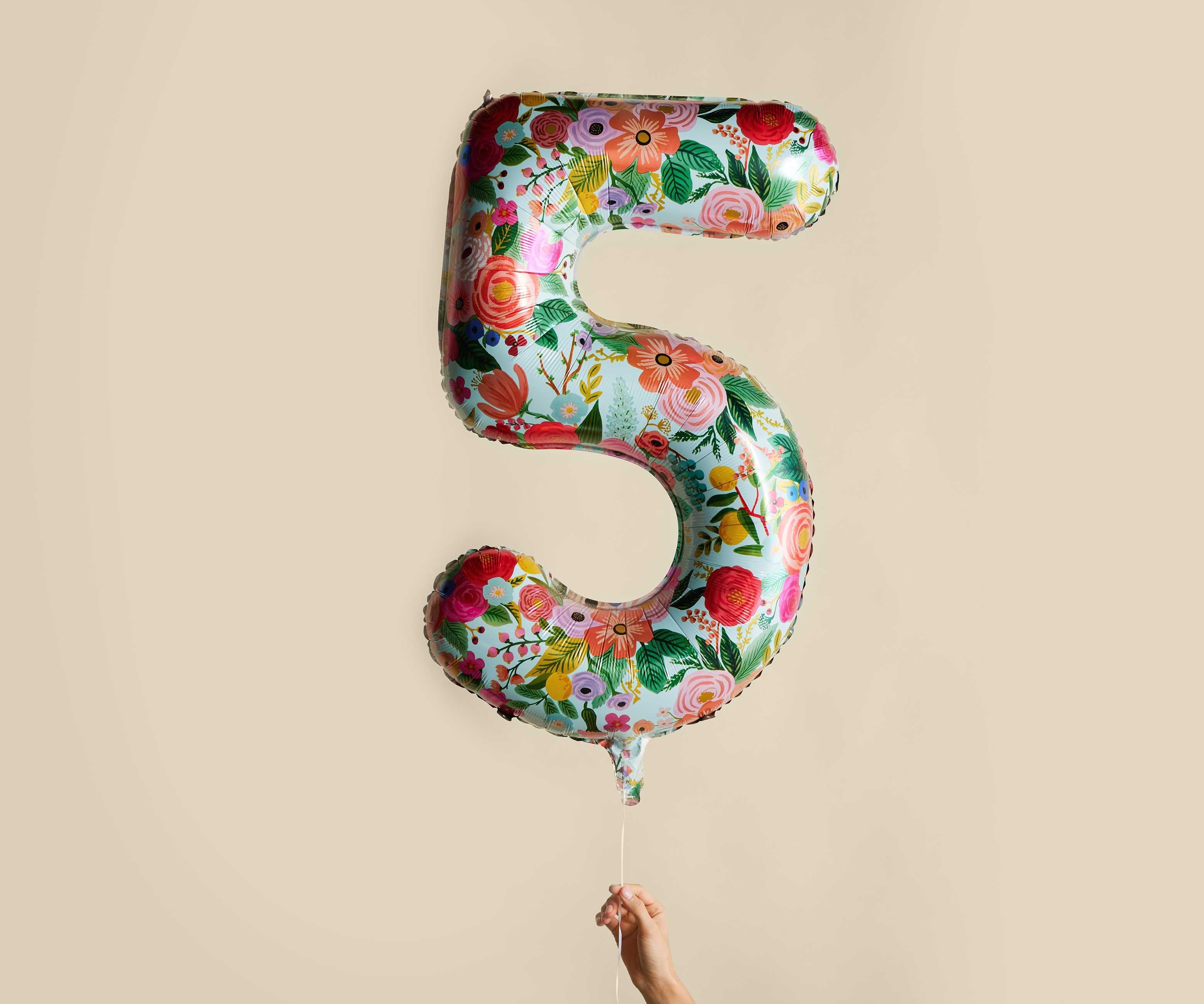 Numbered Foil Balloon - Garden Party