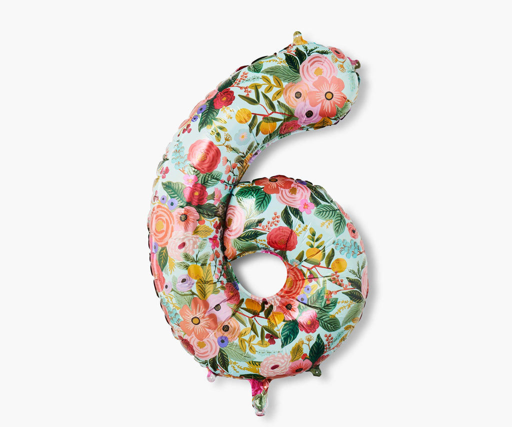 Numbered Foil Balloon - Garden Party