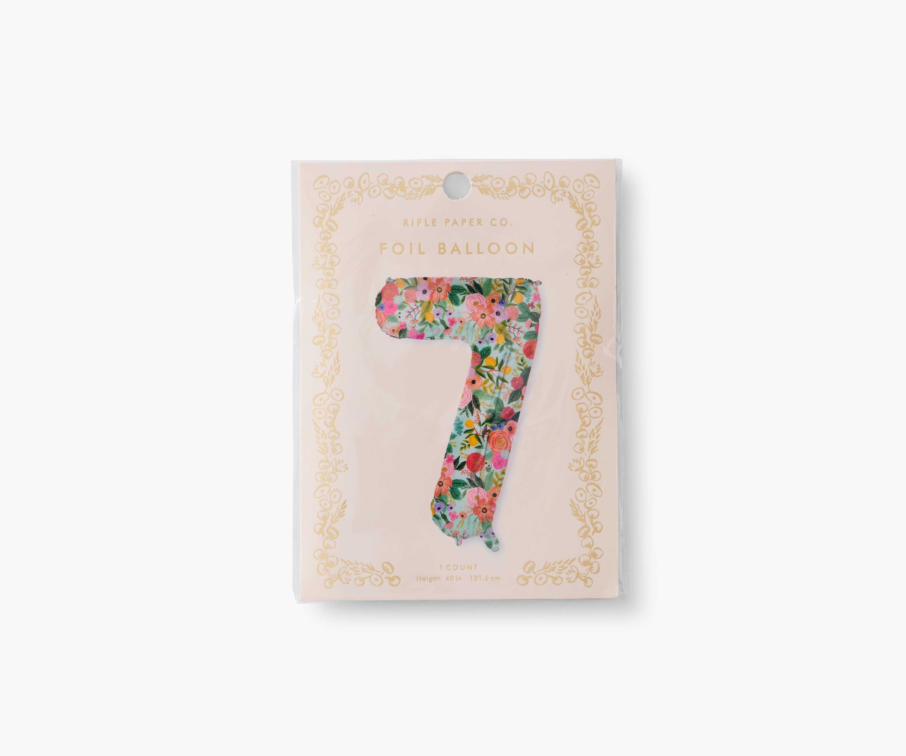Numbered Foil Balloon - Garden Party
