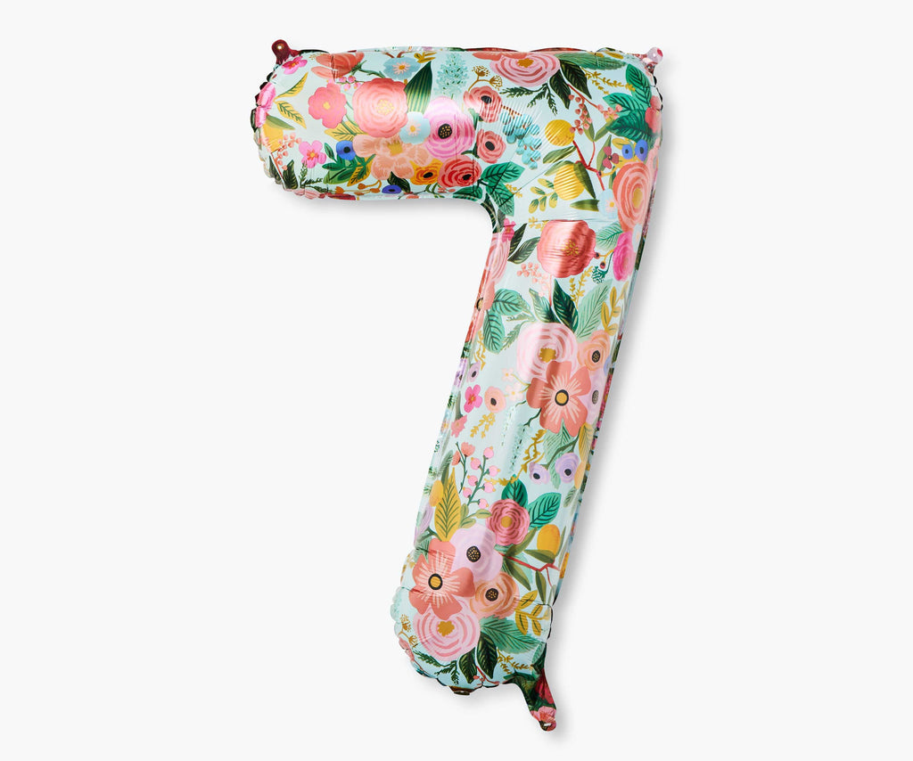 Numbered Foil Balloon - Garden Party
