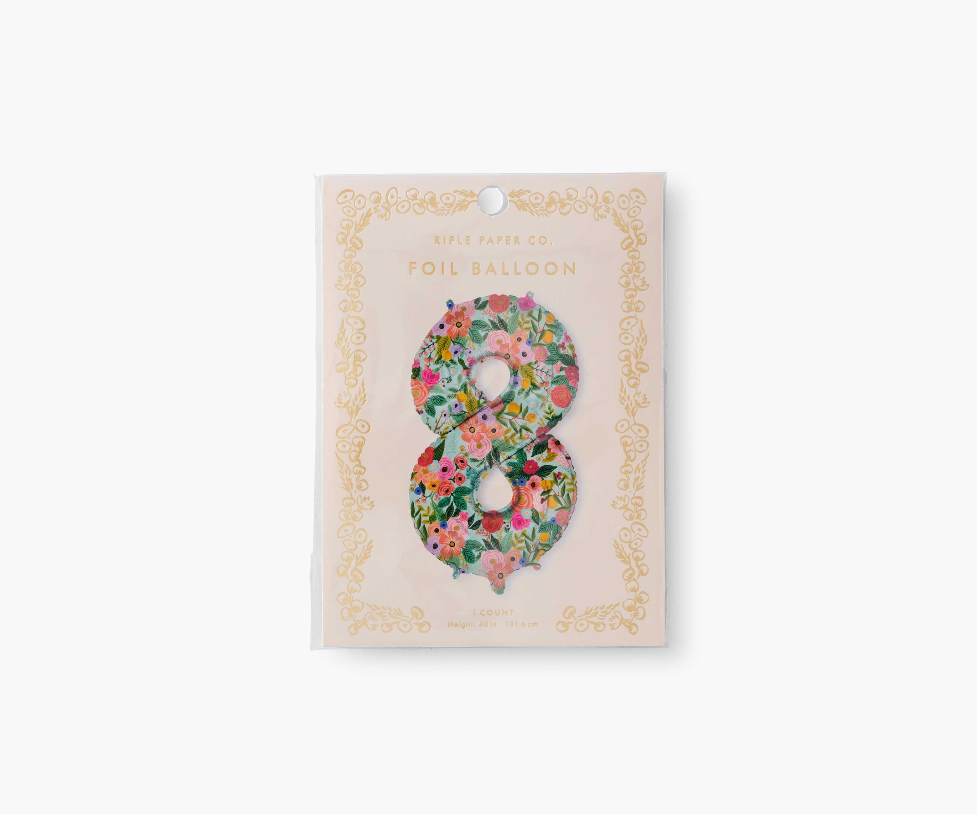 Numbered Foil Balloon - Garden Party