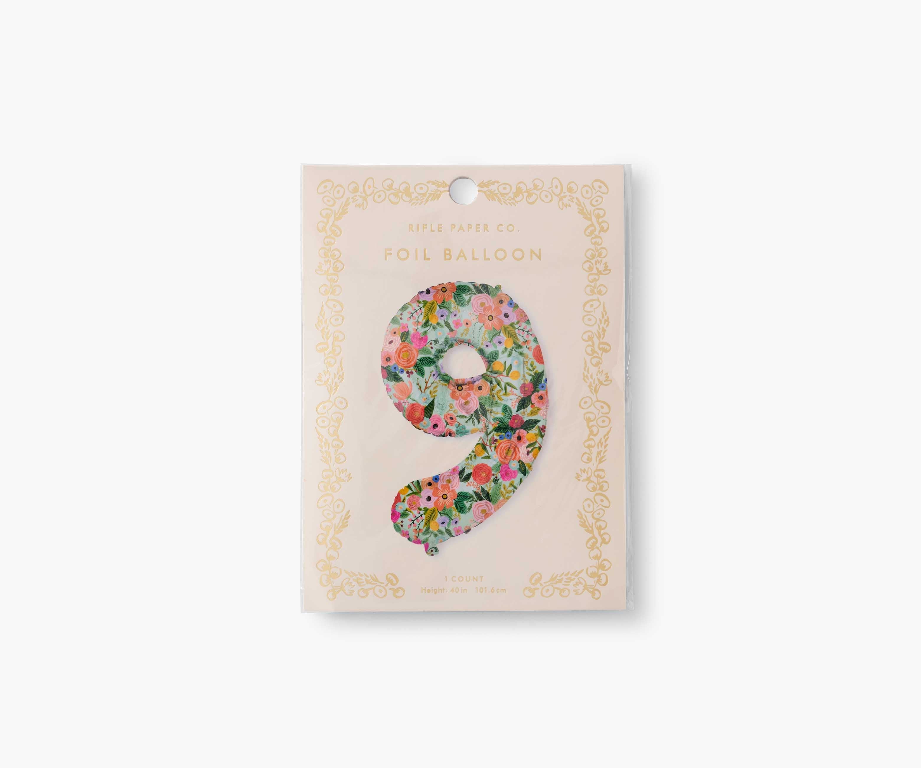 Numbered Foil Balloon - Garden Party
