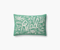 Read Embroidered Pillow - Sage