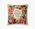 Beauty of What You Love Embroidered Pillow - Multi