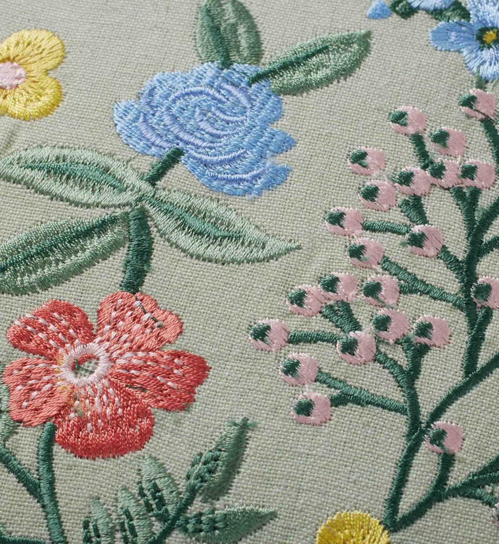 Mayfair Embroidered Pillow - Mint