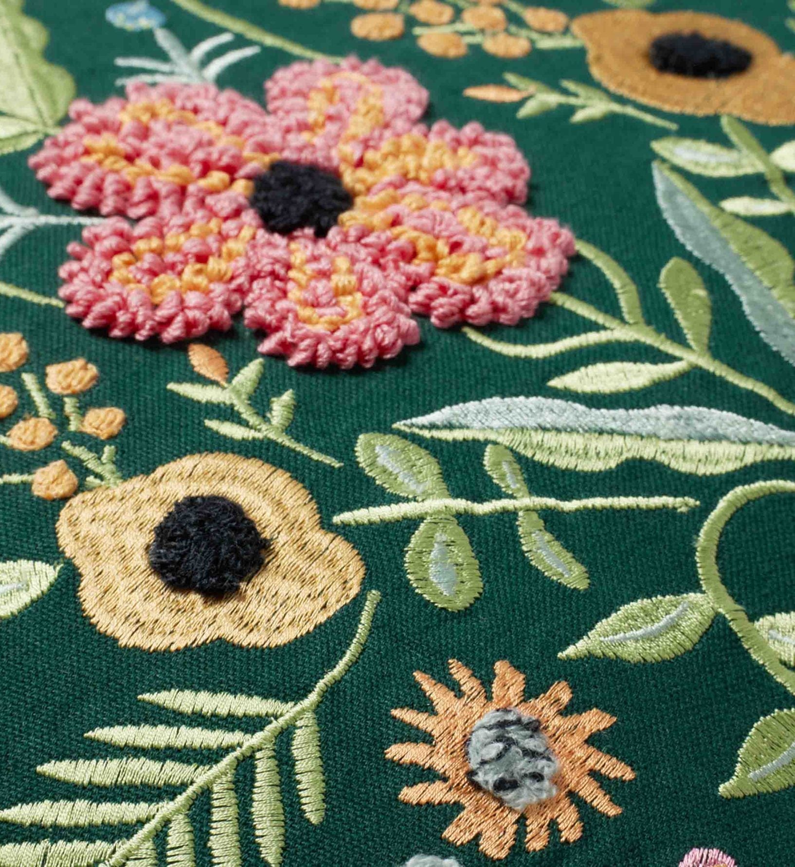 Gabriella Embroidered Pillow - Evergreen Multi