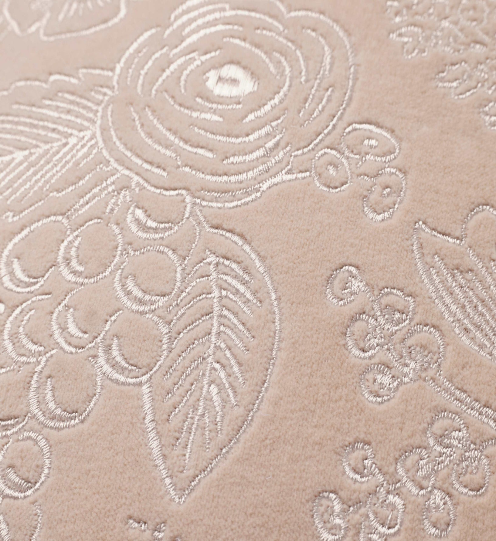 Colette Embroidered Pillow - Blush