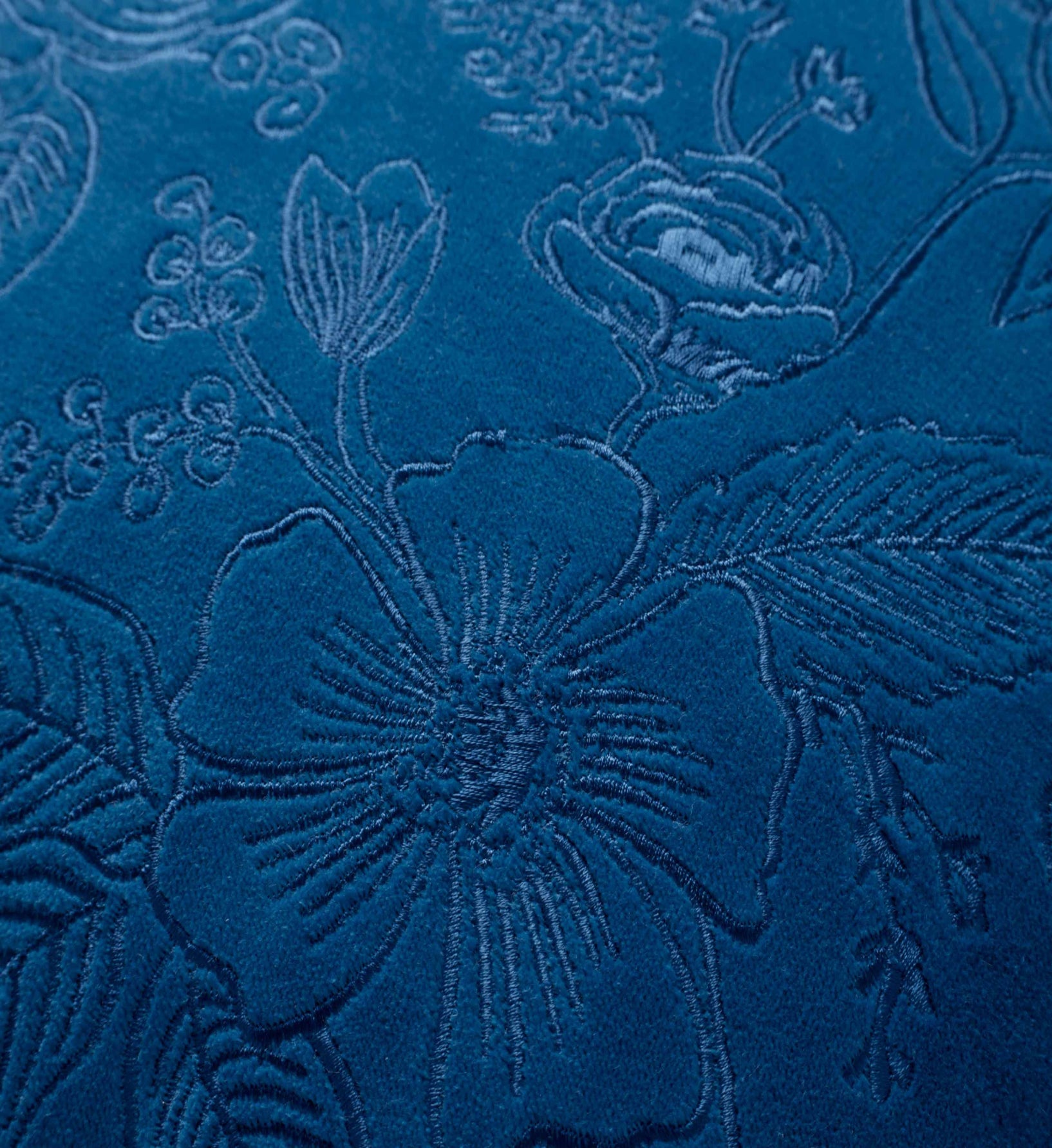 Colette Embroidered Pillow - Blue