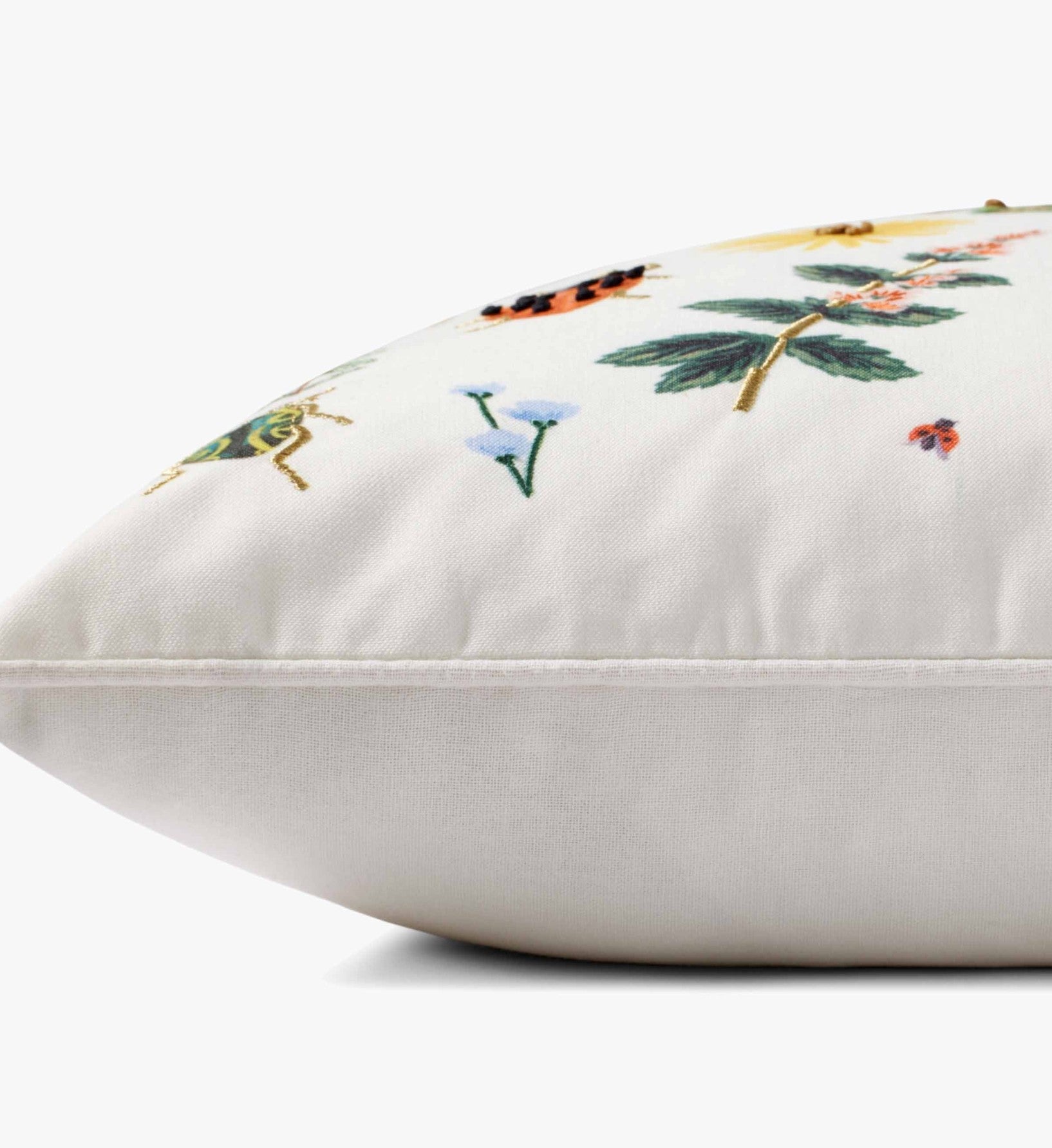 Curio Embroidered Pillow - White
